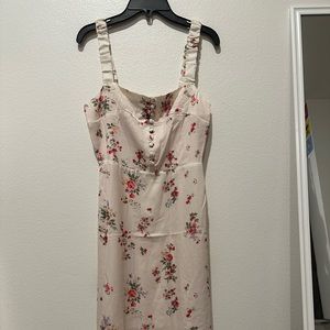 Cream Flowery Dress
